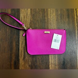 EUC Kate Spade Wristlet Pink Lolly WLRU1770 Newbury lane bgnvillea 952